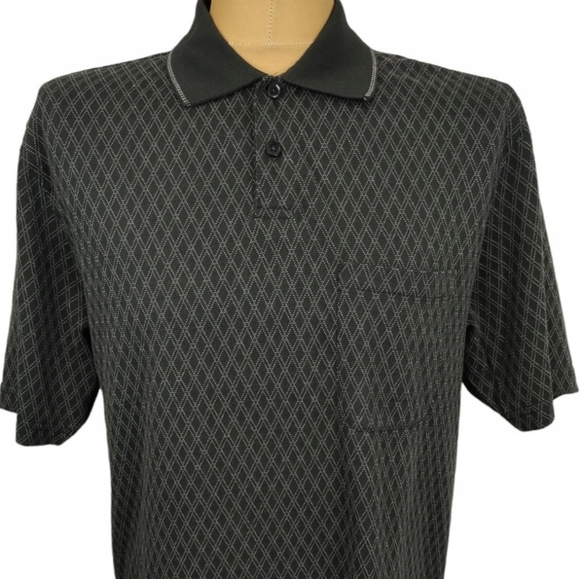 Van Heusen Other - Van Heusen Black Diamond Pattern Polo Shirt